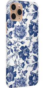 Rose to Fame | Blue & White Rose Floral Case iPhone Case get.casely 