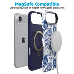Rose to Fame | Blue & White Rose Floral Case iPhone Case get.casely 