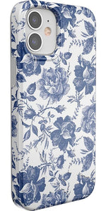 Rose to Fame | Blue & White Rose Floral Case iPhone Case get.casely 
