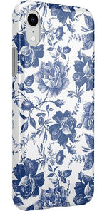 Rose to Fame | Blue & White Rose Floral Case iPhone Case get.casely 