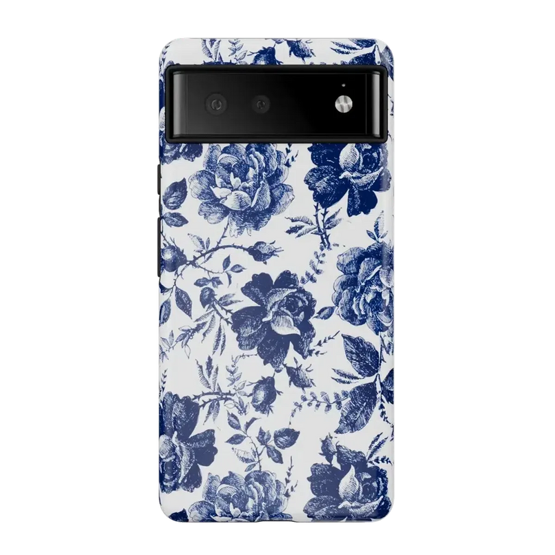 Rose to Fame | Blue & White Rose Floral Google Pixel Case Google Pixel Case Casetry Essential Google Pixel 6