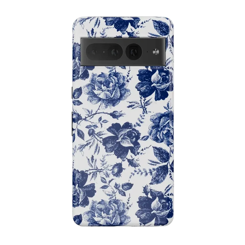 Rose to Fame | Blue & White Rose Floral Google Pixel Case Google Pixel Case Casetry Essential Google Pixel 7 Pro