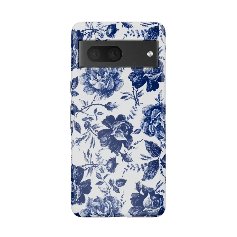 Rose to Fame | Blue & White Rose Floral Google Pixel Case Google Pixel Case Casetry Essential Google Pixel 7