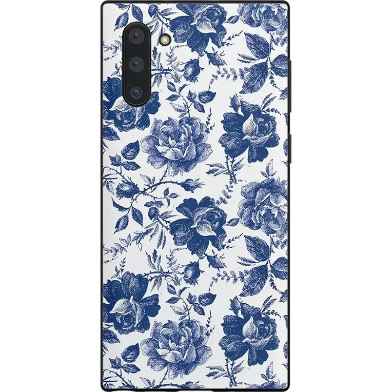 Rose to Fame | Blue & White Rose Floral Samsung Case Samsung Case get.casely Classic Galaxy Note 10 Plus 