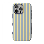 Coastline Stripes | Blue & Yellow Case - iPhone 16 Pro