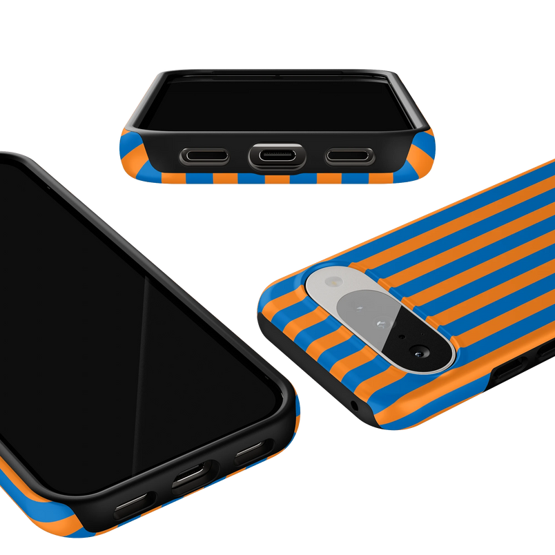 Go New York | Blue & Orange Stripes Case