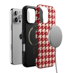 Scarlet Stitch | Red Houndstooth Case