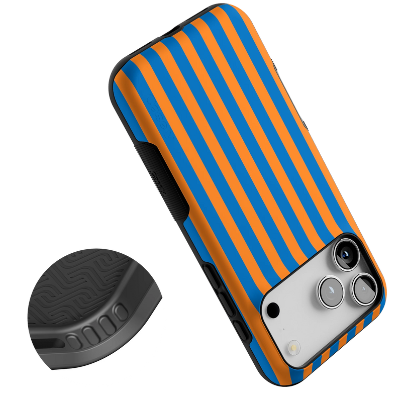 Go New York | Blue & Orange Stripes Case