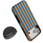 Go New York | Blue & Orange Stripes Case
