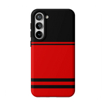 Go Canes | Black & Red Striped Case - Galaxy S23 Plus