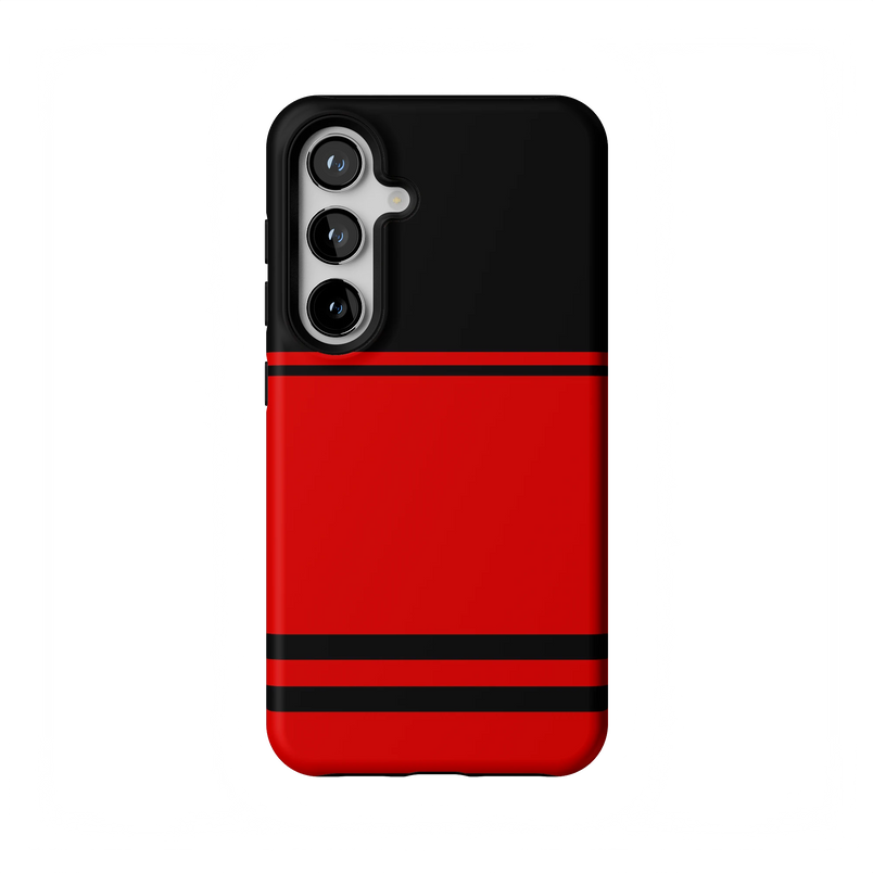 Go Canes | Black & Red Striped Case - Galaxy S23