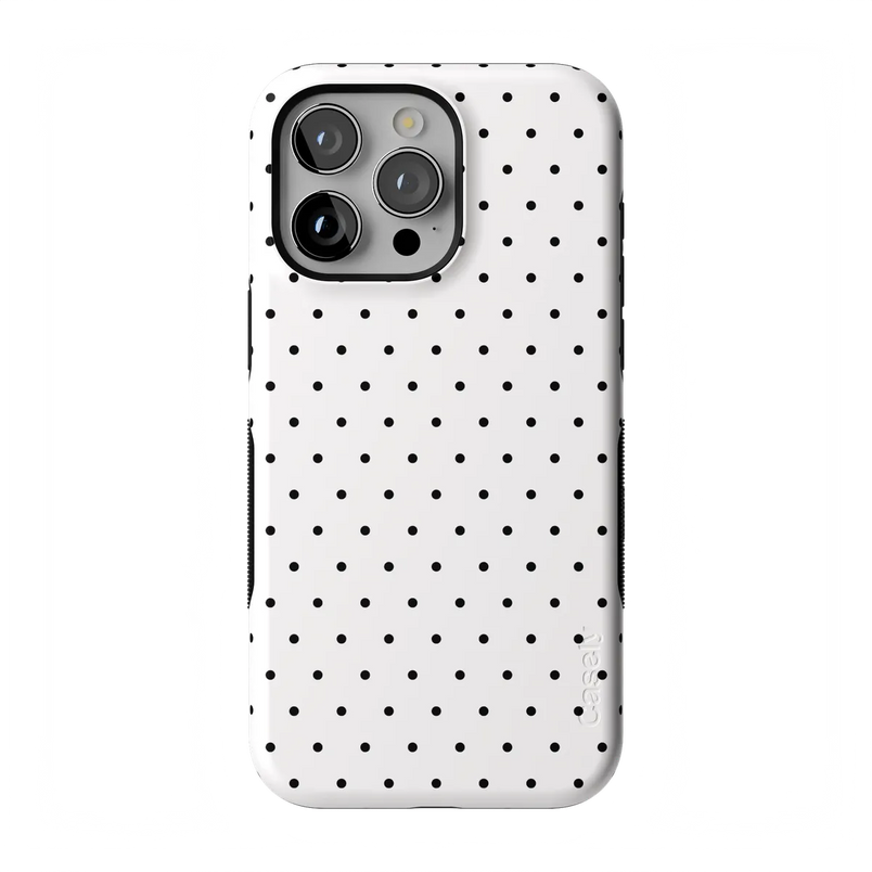 On the Dot | White Polka Dot Case
