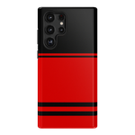 Go Canes | Black & Red Striped Case - Galaxy S22 Ultra