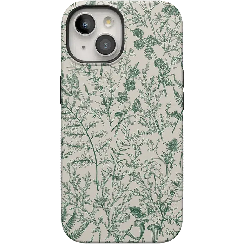 Sage Garden | Green Floral Case iPhone Case get.casely Bold + MagSafe® iPhone 15