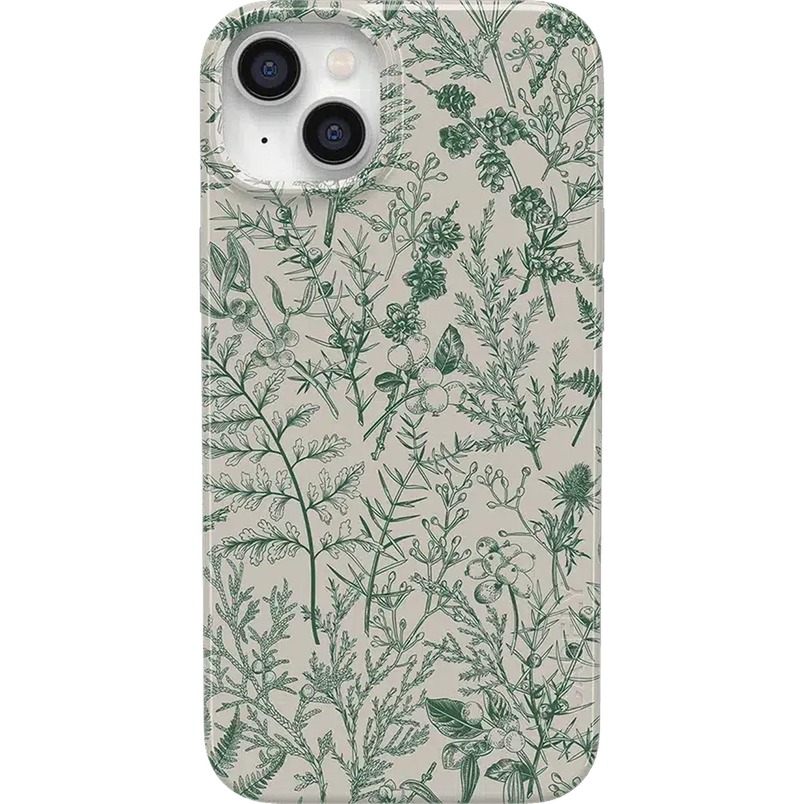 Sage Garden | Green Floral Case iPhone Case get.casely Classic + MagSafe® iPhone 14 Plus
