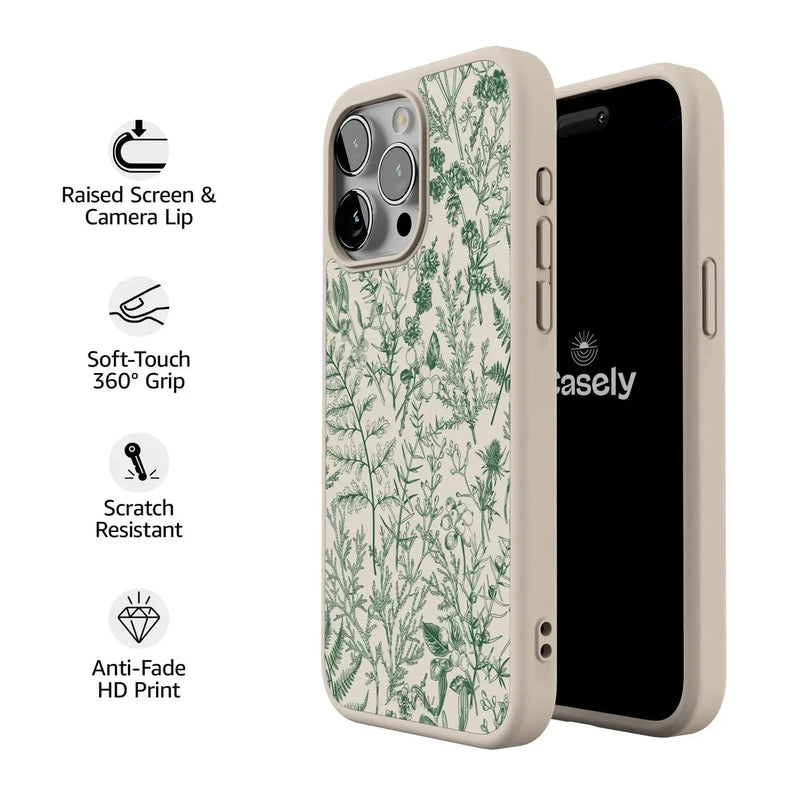 Sage Garden | Green Floral Case iPhone Case get.casely 