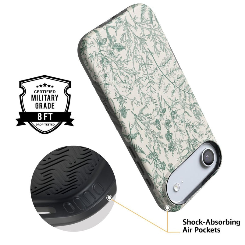 Sage Garden | Green Floral Case iPhone Case get.casely 