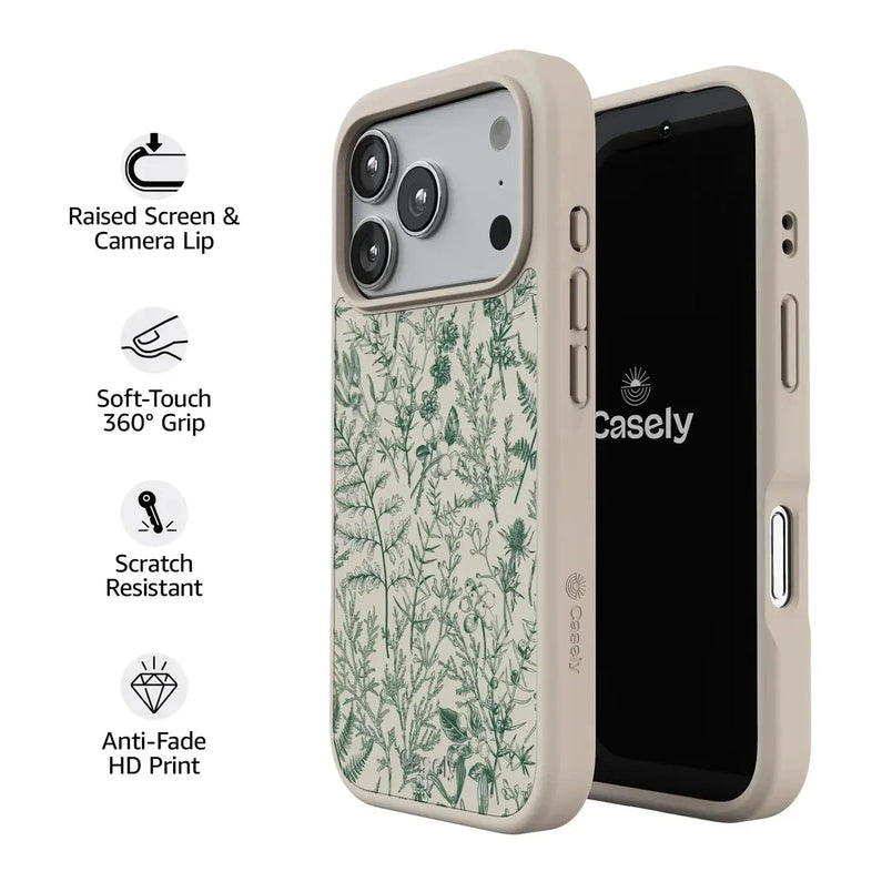 Sage Garden | Green Floral Case iPhone Case get.casely 