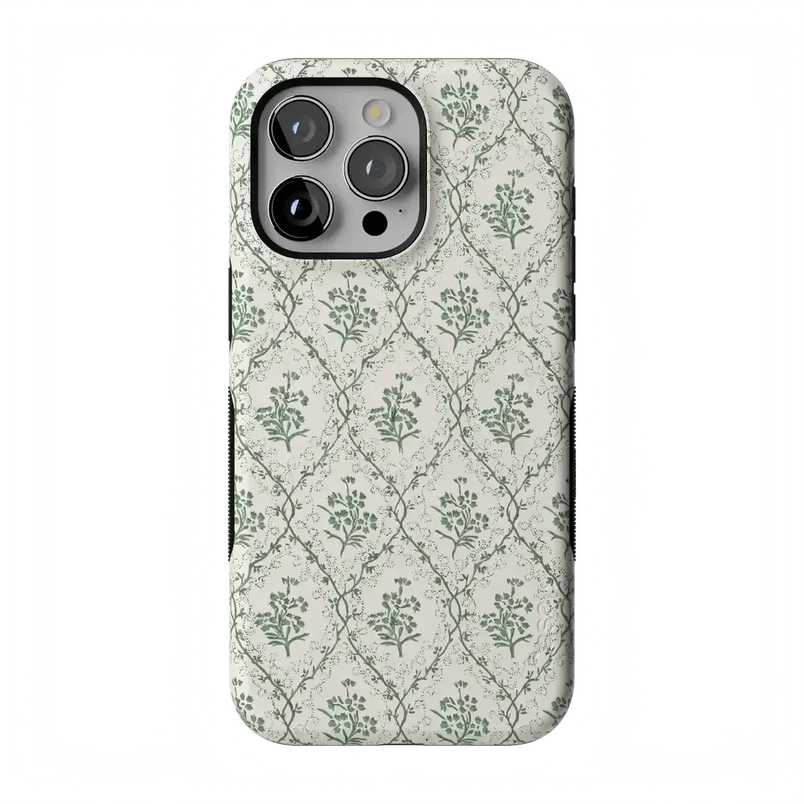 Sage Tapestry | Floral Vines Case iPhone Case get.casely Bold Flex + MagSafe® iPhone 15 Pro Max 