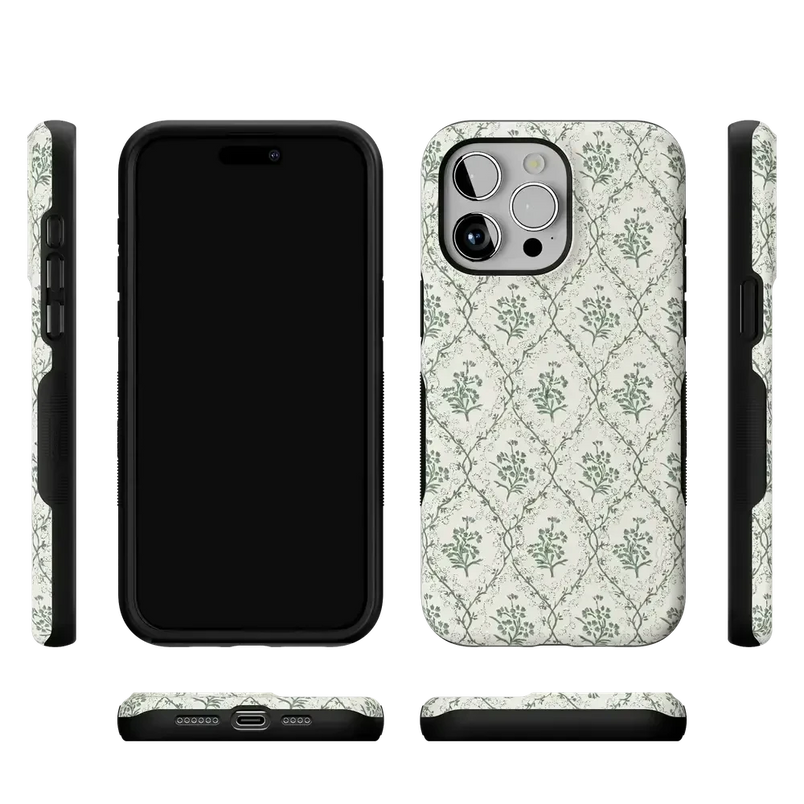 Sage Tapestry | Floral Vines Case iPhone Case get.casely 
