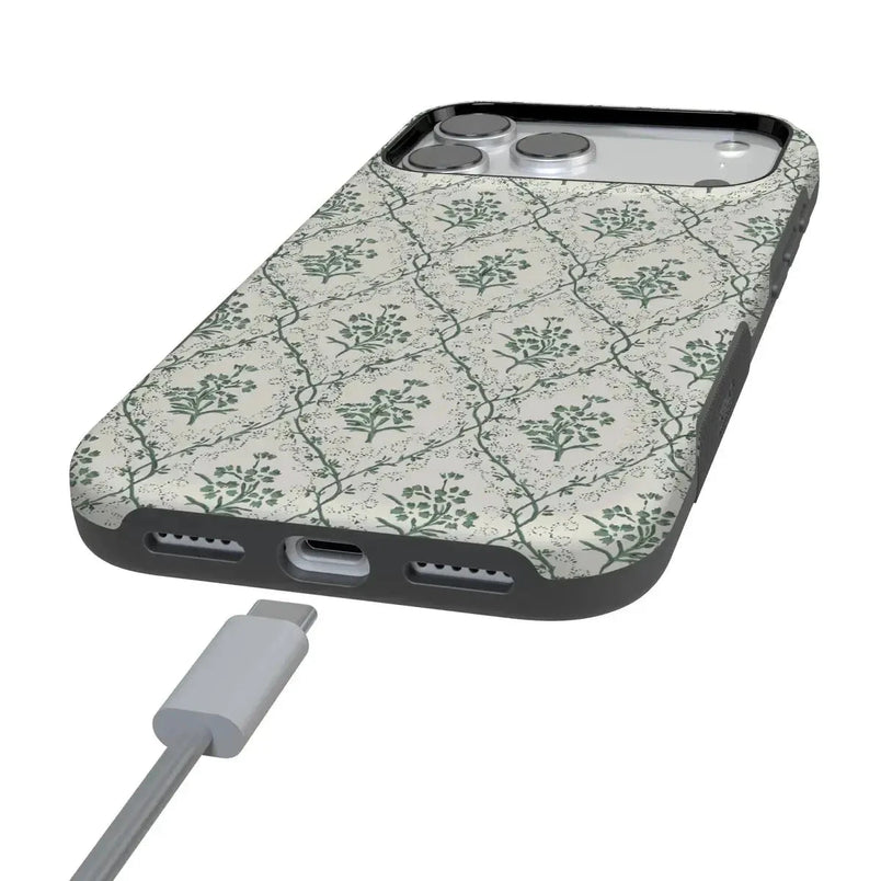 Sage Tapestry | Floral Vines Case iPhone Case get.casely 