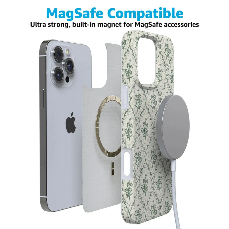 Sage Tapestry | Floral Vines Case iPhone Case get.casely 