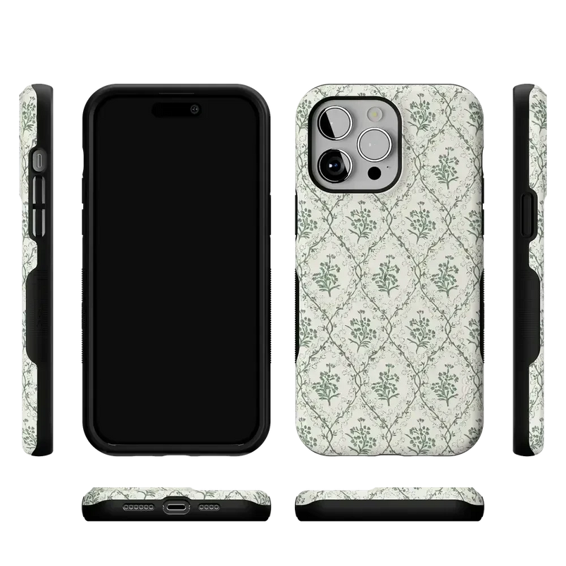 Sage Tapestry | Floral Vines Case iPhone Case get.casely 
