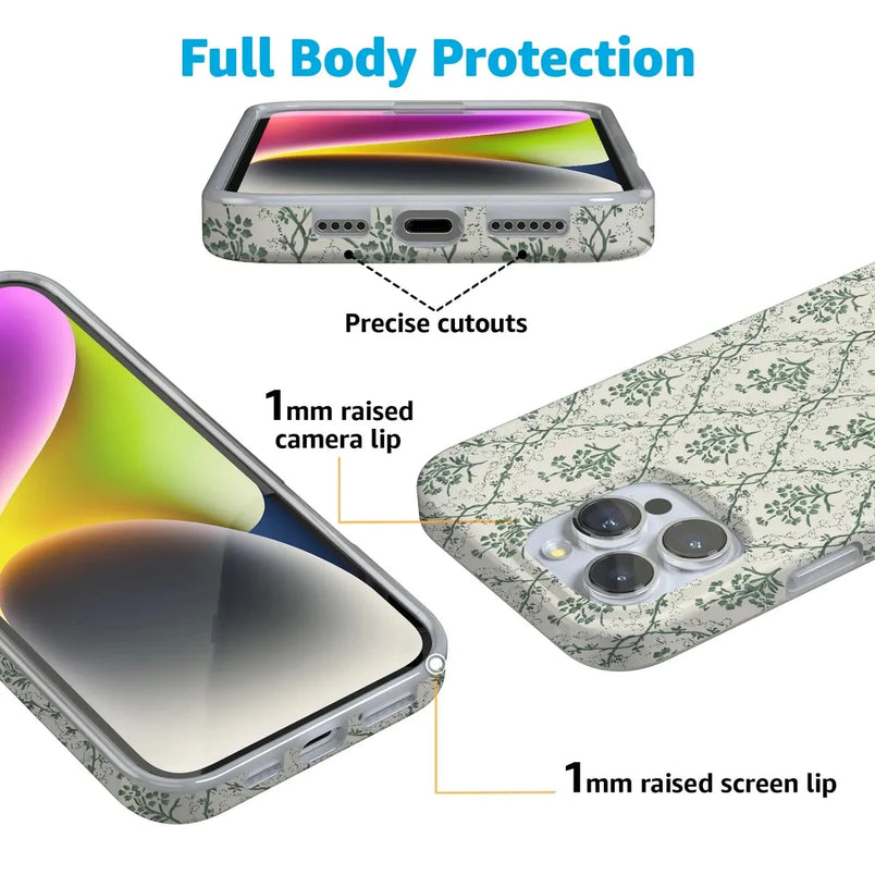 Sage Tapestry | Floral Vines Case iPhone Case get.casely 