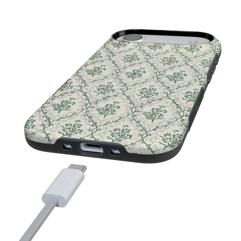 Sage Tapestry | Floral Vines Case iPhone Case get.casely 