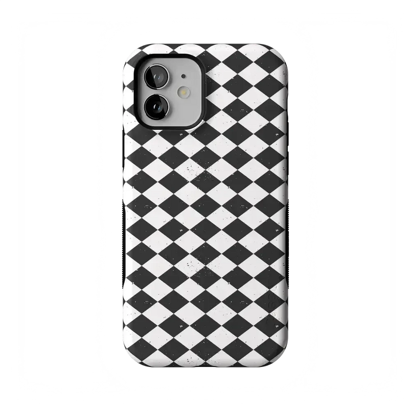 Salem's Hex | Black & White Checkered Case Phone Case get.casely Bold Flex + MagSafe® iPhone 12 Mini 