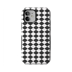 Salem's Hex | Black & White Checkered Case Phone Case get.casely Bold Flex + MagSafe® iPhone 12 Mini 