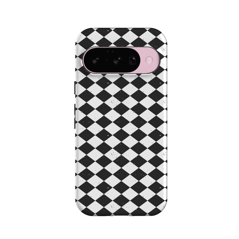 Salem's Hex | Black & White Checkered Case Phone Case get.casely Essential + MagSafe® Google Pixel 10 