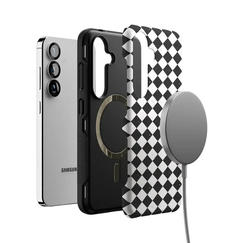 Salem's Hex | Black & White Checkered Case Phone Case get.casely 