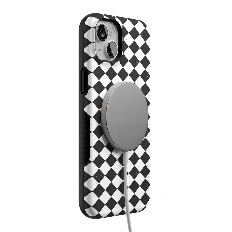 Salem's Hex | Black & White Checkered Case Phone Case get.casely 