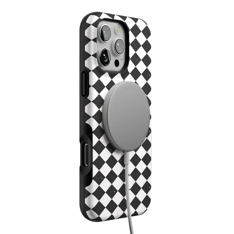 Salem's Hex | Black & White Checkered Case Phone Case get.casely 