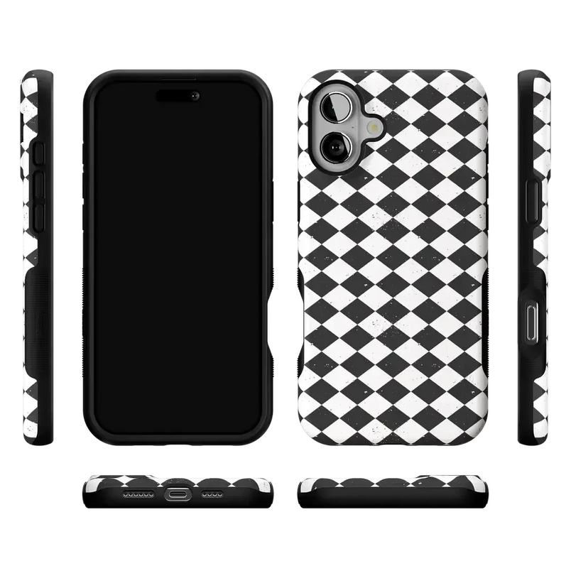 Salem's Hex | Black & White Checkered Case Phone Case get.casely 