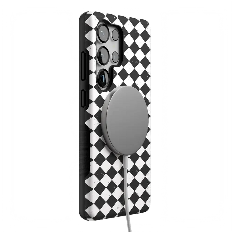Salem's Hex | Black & White Checkered Case Phone Case get.casely 