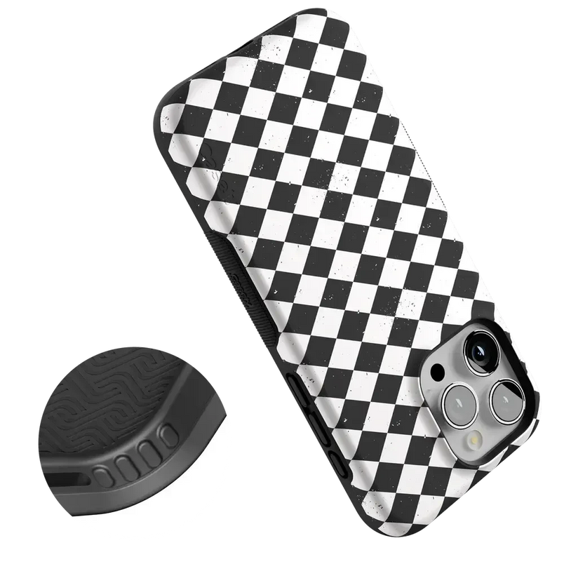 Salem's Hex | Black & White Checkered Case Phone Case get.casely 