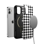 Salem's Hex | Black & White Checkered Case Phone Case get.casely 