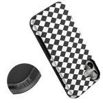 Salem's Hex | Black & White Checkered Case Phone Case get.casely 