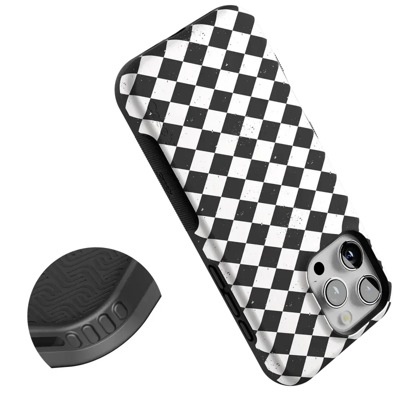 Salem's Hex | Black & White Checkered Case Phone Case get.casely 