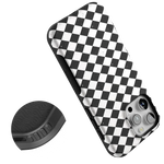 Salem's Hex | Black & White Checkered Case Phone Case get.casely 