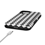 Salem's Hex | Black & White Checkered Case Phone Case get.casely 