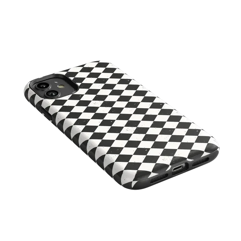 Salem's Hex | Black & White Checkered Case Phone Case get.casely 