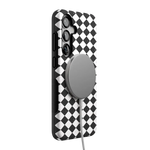 Salem's Hex | Black & White Checkered Case Phone Case get.casely 