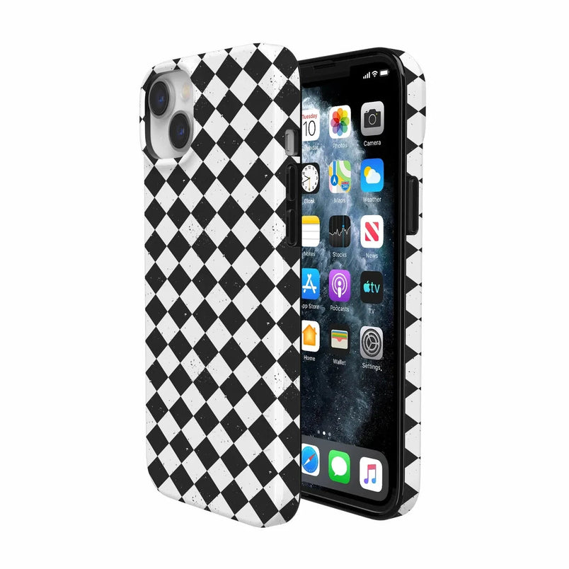 Salem's Hex | Black & White Checkered Case Phone Case get.casely 