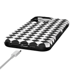 Salem's Hex | Black & White Checkered Case Phone Case get.casely 