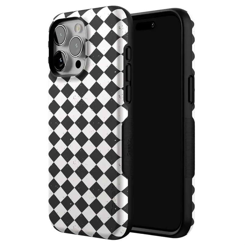 Salem's Hex | Black & White Checkered Case Phone Case get.casely 