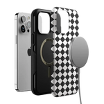 Salem's Hex | Black & White Checkered Case Phone Case get.casely 