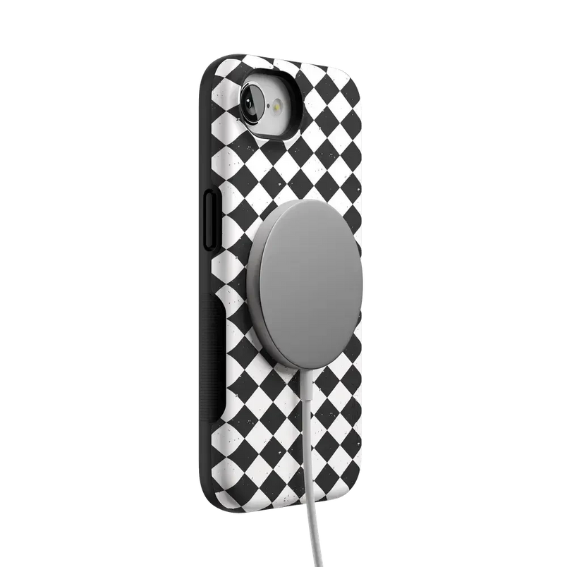 Salem's Hex | Black & White Checkered Case Phone Case get.casely 
